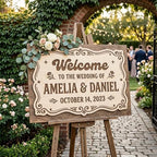 Personalized Country Garden Wedding Welcome Sign - Custom 3D Wood Ceremony Entrance & Reception Board for Rustic Barn, Estate or Backyard Venue - Multiple Sizes - Image 2