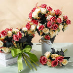 Hotop 12 Pcs Artificial Flowers Centerpiece for Tables 13 in, Coffee - Image 6