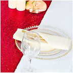 Red Sequin Table Runner 12 Pack 12''x108 Glitter Table Runner - Image 4