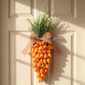 Suncalla 1 Pack Easter Tulip Carrot Wreath Decoration, 24 Inch Spring Artificial Orange Carrot Wreath Decor with Green Branches Spring Flower and Easter Egg for Home Door Wall Mantel Window Decor by Unknown