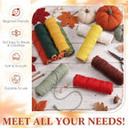 Timgle 10 Rolls Macrame Cord 3 mm X 875 Yards, Autumn Colors - Image 4