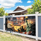6 * 13FT Eagle Flag God Bless The UAS Garage Door Cover Decorations Independence Day Garage Door Banner for Outdoor Indoor Patriot Party Photography Backdrop - Image 5