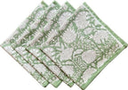 ATOSII Jade 100% Cotton Fall Cloth Designer Dinner Napkins, Handblock Print, Washable Durable Linen for Everyday Use Wedding Parties Outdoors Christmas Thanksgiving I 20 X 20 Inches I Set of 4 - Image 2