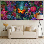6x13 FT Butterfly Floral Garage Door Banner - Vibrant Colorful Flower Garden Backdrop, Large Indoor Outdoor Garage Door Cover,Nature Theme Decoration for Home, Yard, Spring Party,Wedding - Image 6