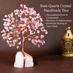 Rose Quartz Crystal Tree for Love & Healing Décor for Home and Office | Handmade Bonsai for Emotional Support & Harmony as Symbol of Piece for Loved Ones Gift for her - Image 2