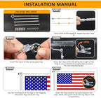 Adjustable Flag Straightener Rod and Detangler Kit with Strong Non-Slip Clips, for 0.7-1.1 Inch Diameter Flagpole, Stopping Flag Tangling Around Pole in Windy Conditions（2 Pack, Silvery） - Image 4