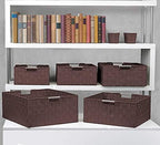 Sorbus Baskets for Organizing, 7-Piece Hand-Woven Storage Set (Chocolate) - Image 5