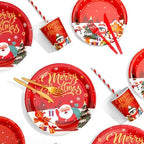 COYLAPY 189pcs Disposable Plates and Napkins Set for Christmas - Image 6