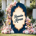 7.2FT Arch Backdrop Cover Ramadan Mubarak Runner Ramadan Decor Ramadan Table Wedding Arch Cover Spandex Fitted Stretchy Backdrop Stand Covers for Birthday Party Wedding Decoration - Image 2