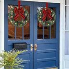 Zcaukya Pre-lit Christmas Wreaths, 14 Inch, 2 Packs - Image 3