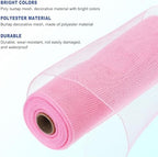 MECCANIXITY 3pcs 10 Inch Poly Burlap Mesh for Wreath, Decorative Mesh Fabric Ribbon 10 Yard for Fall Easter Christmas Flower Bow, Light Pink - Image 3