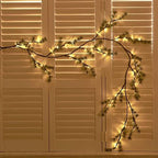 Hairui Lighted Pine Garland Battery Operated with Timer 6FT 48 Lights, Christmas Garland with Lights for Indoor Outdoor Home Holiday Decoration - Image 5