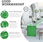 10 Packs 12 x 72 inches Grass Green Sequin Table Runner - Image 3