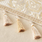 Loom and Mill Elegant Damask Jacquard Table Runner 13x72 inch, Beige Gold - Image 5