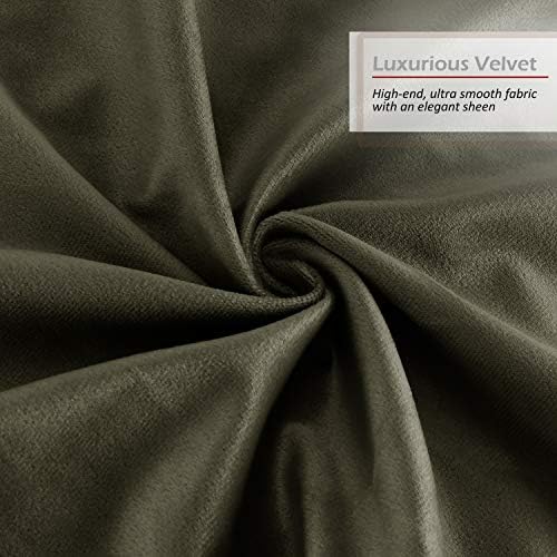 Nestl Throw Pillow Covers, Cozy Velvet Decorative Khaki Pillow Covers 20 x 20 Inches, Soft Solid Couch Pillow Covers for Sofa, Bed and Car, Set of 2 - Image 5