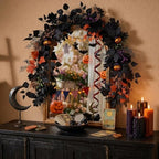 DecorbyHannah 6ft Halloween Garland for Mantle with Lights Pumpkin Decor - Image 6