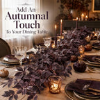 Plum Fall Garland, Fall Decorations for Home,Artificial Autumn Leaf Garland - Image 3