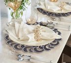 Decozen Set of 8 Doilies for Table, Lace Doilies - Rustic, Crochet, Farmhouse, Kitchen, Dining Table Centerpiece Decor - Round Christmas Placemats - 15 inch Charcoal Gray, Charcoal Fleur Collection - Image 2
