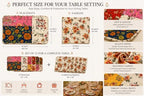 12-Piece Quilted Patchwork Placemats & Floral Napkins - Image 6