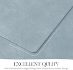 MOSAYT Vinyl Faux Leather Placemats, Set of 6, Light Grayish Blue - Image 5