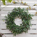 Olive Wreath 26 Inch Wreaths for Front Door with Purely Handmade Realistic Dense Olive Leaf Olive Berry, Elegant Home Decor Wreath Ideal for Front Door, Hallways, Any Area You Want to Brighten - Image 4