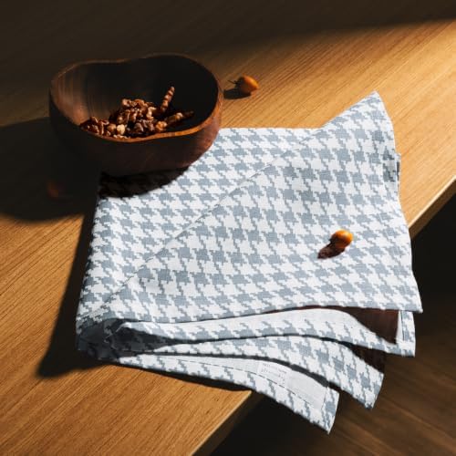 FINGERCRAFT Cloth Napkins Set of 12, 100% Cotton, 20x20 Inch, Dusty Blue - Image 2