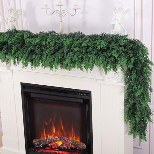 Hananona 6 FT Christmas Garland, Real Touch Cedar Garlands, 1 Pcs - Image 4