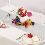 Silver Sequin Table Runners 10 Packs 12x108 Inches Holiday Celebration Sparkly Table Runners for Birthday Party Supplies Decorations - Image 5
