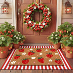 Tinideya 2 23.6 X 35.4 Inches Strawberry Brown Green Red by Tinideya