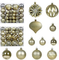 Christmas Tree Balls Ornaments Set, 48 Pcs Shatterproof Plastic Decorative Baubles Shiny Hanging Ball Ornaments for Xmas Tree Holiday Party Wedding Decoration, Gold by Unknown