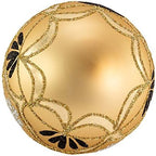 Kurt S. Adler 80MM Glass Gold and White Deco Ornament Set, 6 Piece Set - Image 4