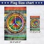 FLAGWIX Peace Sign Hippie Flags, Peace Flag, House Flag (29.5'' x 39.5'') - Image 2