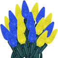 Novelty Lights 24FT 70 LED C6 Christmas String Lights, Blue & Yellow by NoveltyLights-LightExperts