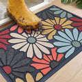 Welcome Mat for Front Door, Non-Slip, Flowers, 24 x 36 in by AmaruDoorMats