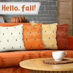 Tingjoo 4 Pcs Fall Pumpkin Pillow Covers 18x18'' Soft Plush Cushion Case - Image 4