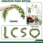 Fake Hanging Plants 28Pc-20 Artificial Ivy Vines, UV Resistant Greenery Ivy Leaves Garland with Flowers for Wedding Outdoor Decoration Home Indoor Wall Décor - Image 5