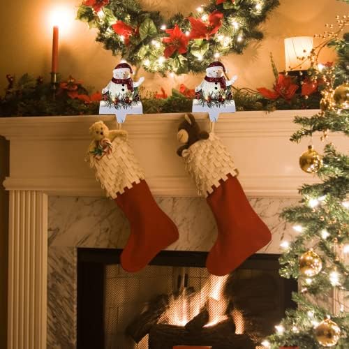7 Inch Tall LED Snowman Stocking Holder - Image 7