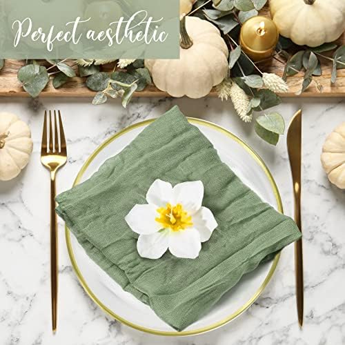 Mixweer 100 Pcs Gauze Cheesecloth Napkins 19.7 x 19.7 Inch, Sage - Image 5