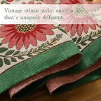Spring Floral Table Runner 71in Long - Nordic Spring Embroidery Jacquard with Tassels, Elegant Easter & Mother's Day Decor for Farmhouse Dining Table, Wedding & Dresser (Spring Blossom, 13.7"x71") - Image 6