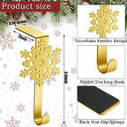 Lounsweer 12 Pcs Snowflake Christmas Stocking Holders - Image 2