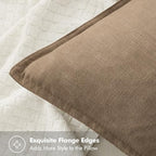 MIULEE Neutral Navy Boho Linen Pillow Covers 20x20 Inch Pack of 4 - Image 3