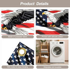 7 * 16FT Eagle USA Flag 4 of July Garage Door Cover Decorations Independence Day Garage Door Banner for Outdoor Indoor Patriot Party Photography Backdrop - Image 3