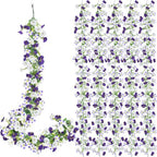 6 Pcs 6 ft Artificial Morning Glory Flower Vine Garland Decor by FineCheer