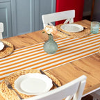 AmazingSpark Striped Table Runner Roll,Orange,50' Long X 16" Wide - Image 6