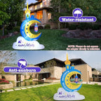 Lewondr 8FT Outdoor Inflatable Ramadan Moon Decorations with 6 LEDs Lights - Image 3