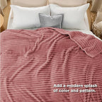Bedsure Soft Cal King Size Blanket for Bed Dusty Pink 102"x96" - Image 6