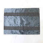 HeMiaor Gray Elegant Placemats for Dinner Table Set of 4 Bling Silver Shinning Diamond Sequins Place Mats Velvet for Wedding Decor Centerpiece - Image 4