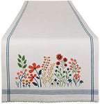 DII Table Top Décor Collection Spring & Summer Table Runner, 14x72, Flower Garden by DII