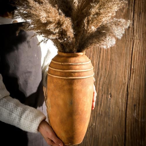 Large Ceramic Flower Vase,12.87 Inch Terracotta Vase for Home Decor - Image 2