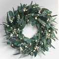 Wreaths for Front Door 26 Inch, All Season Greenery Wreath Olive Eucalyptus Leaves and White Mixed Berry for Indoor Outdoor Farmhouse Home Porch Wall Window Festival Wedding Decor by HomeKaren